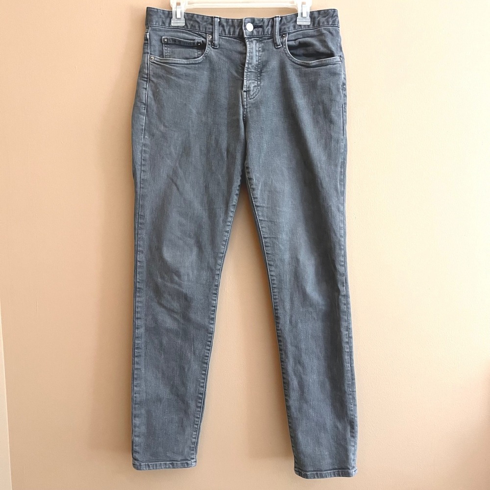 Bonobos Mens Slim Fit Grey Denim Jeans 32x32 Stretch Five Pocket Pants